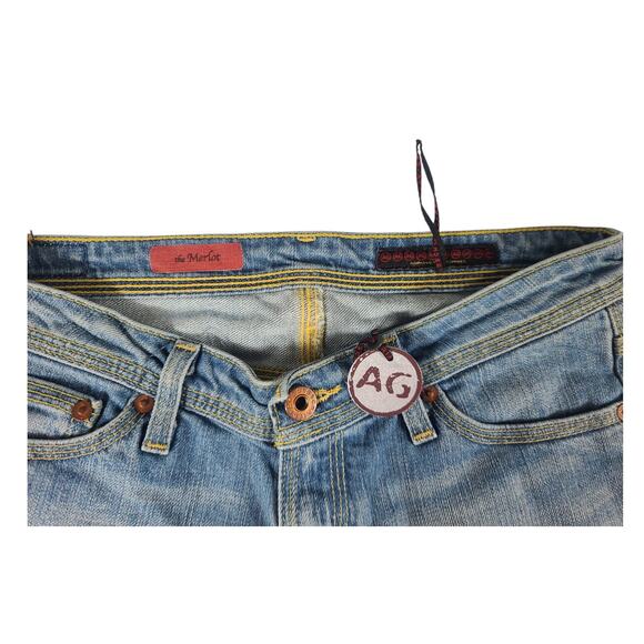 Adriano Goldschmied AG Blue Denim The Merlot Jeans NEW 28 R - Picture 6 of 6